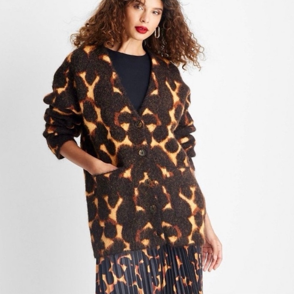 Chic Print Cardigan